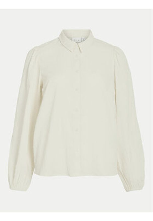 Vila Koszula Brietta 14102572 Écru Regular Fit. Materiał: syntetyk