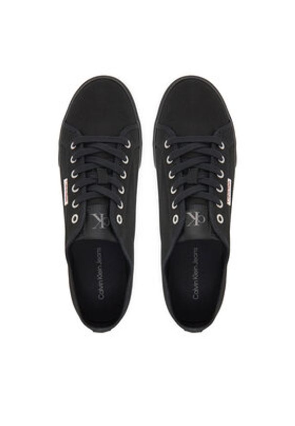 Calvin Klein Jeans Tenisówki Ess Vulc Low Mg Cv YM0YM01301 Czarny. Kolor: czarny. Materiał: materiał