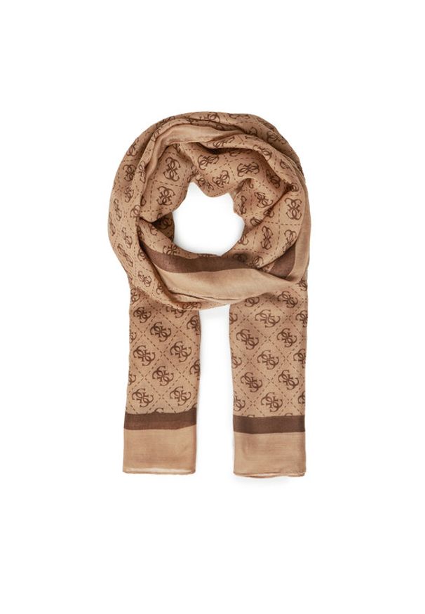 Guess Szal AW5341 POL03 Brązowy. Kolor: brązowy. Materiał: poliester, materiał