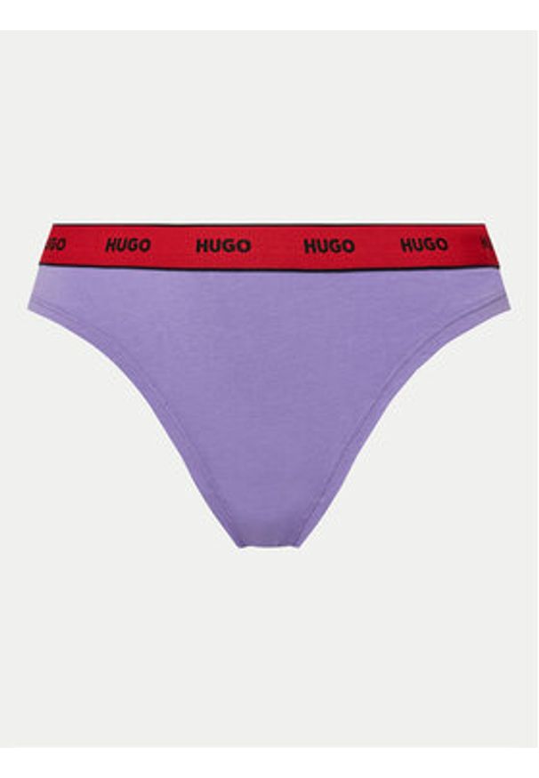 Hugo - HUGO Komplet stringów 50480150 Kolorowy. Materiał: bawełna. Wzór: kolorowy