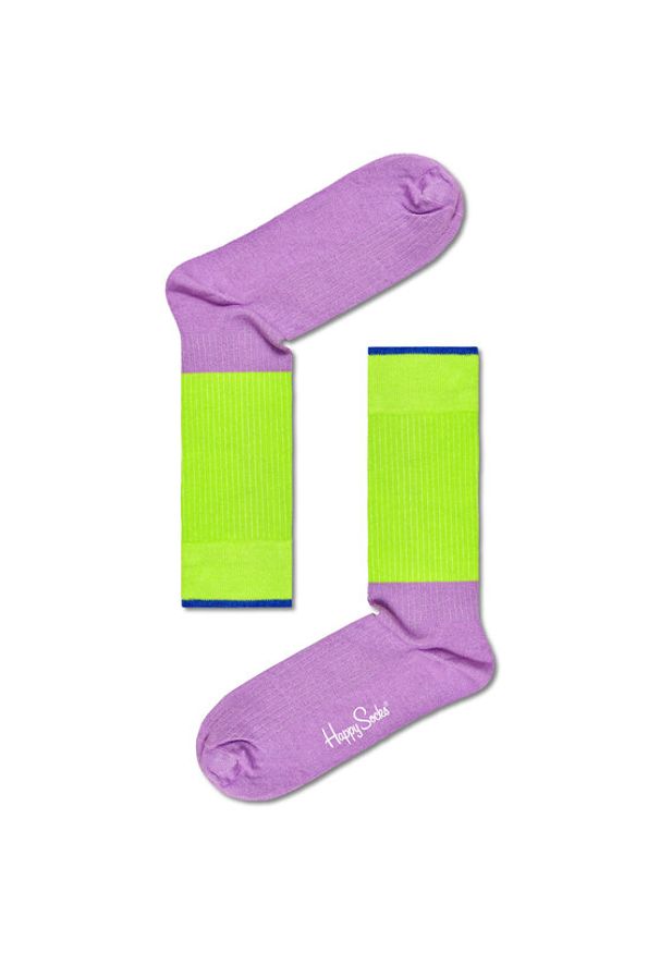 Happy-Socks - Happy Socks Zestaw 2 par wysokich skarpet unisex XZIP02-0200 Kolorowy. Materiał: materiał, bawełna. Wzór: kolorowy