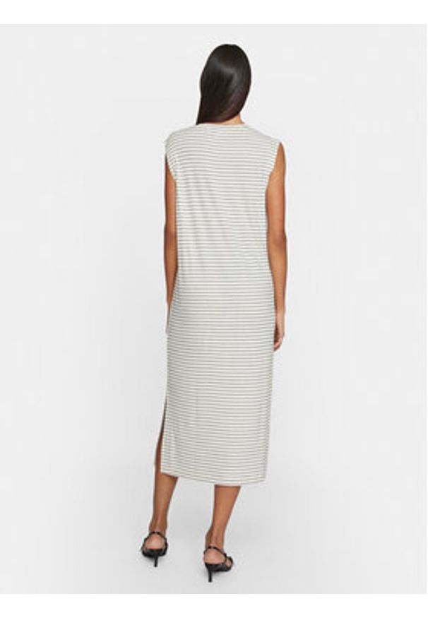 Vila Sukienka codzienna Lumira 14097196 Écru Regular Fit. Okazja: na co dzień. Materiał: wiskoza. Typ sukienki: proste. Styl: casual