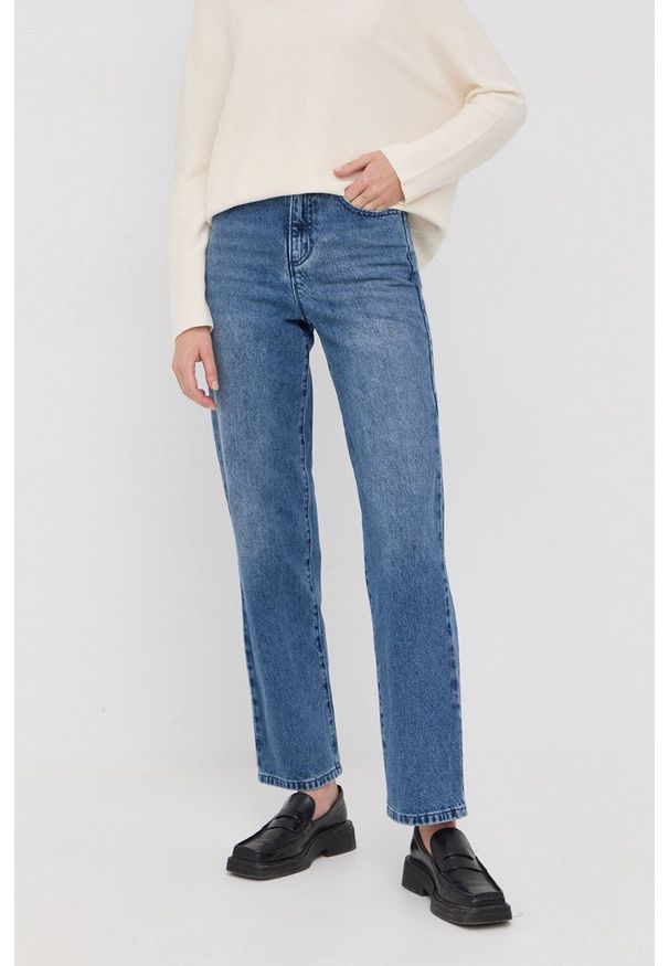 MICHAEL Michael Kors jeansy MS29027FAU damskie high waist. Stan: podwyższony. Kolor: niebieski