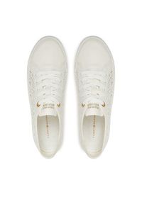 TOMMY HILFIGER - Tommy Hilfiger Sneakersy Vulc Embroidered Sneaker FW0FW08685 Biały. Kolor: biały. Materiał: materiał #3