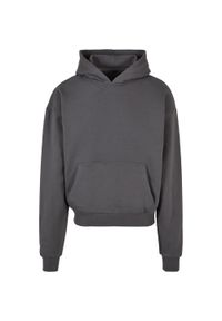 BUILD YOUR BRAND - Bawełniana Bluza Z Kapturem Dla Dorosłych Unisex Ultra Heavyweight Boxy Hoodie. Typ kołnierza: kaptur. Kolor: szary. Materiał: bawełna