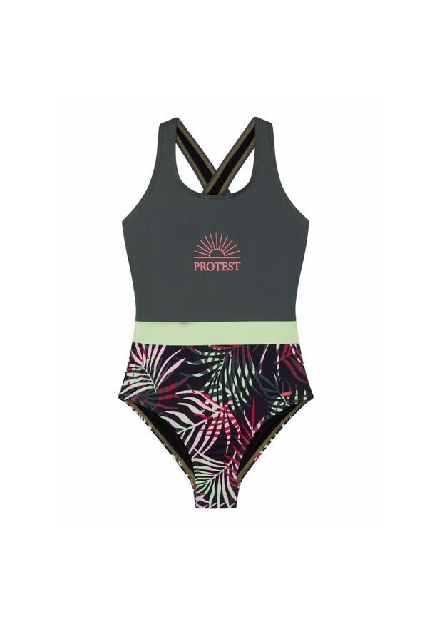 Dziewczęcy jednoczęściowy kostium kąpielowy Protest Prttarah. Kolor: różowy