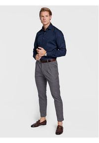 Michael Kors Koszula MD0MD90425 Granatowy Slim Fit. Kolor: niebieski. Materiał: bawełna