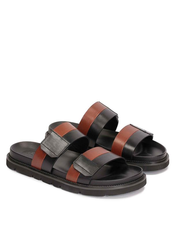 Klapki Kazar Miro 76955-01-34 Czarny. Kolor: czarny. Materiał: skóra