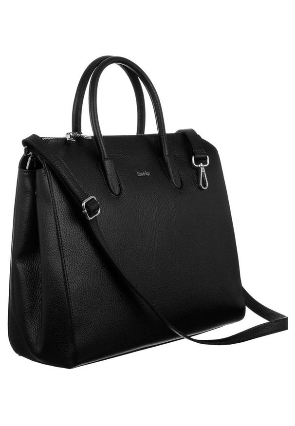 ROVICKY - Shopperka aktówka Rovicky TWR-147 CZARNY. Kolor: czarny. Materiał: skórzane. Styl: elegancki