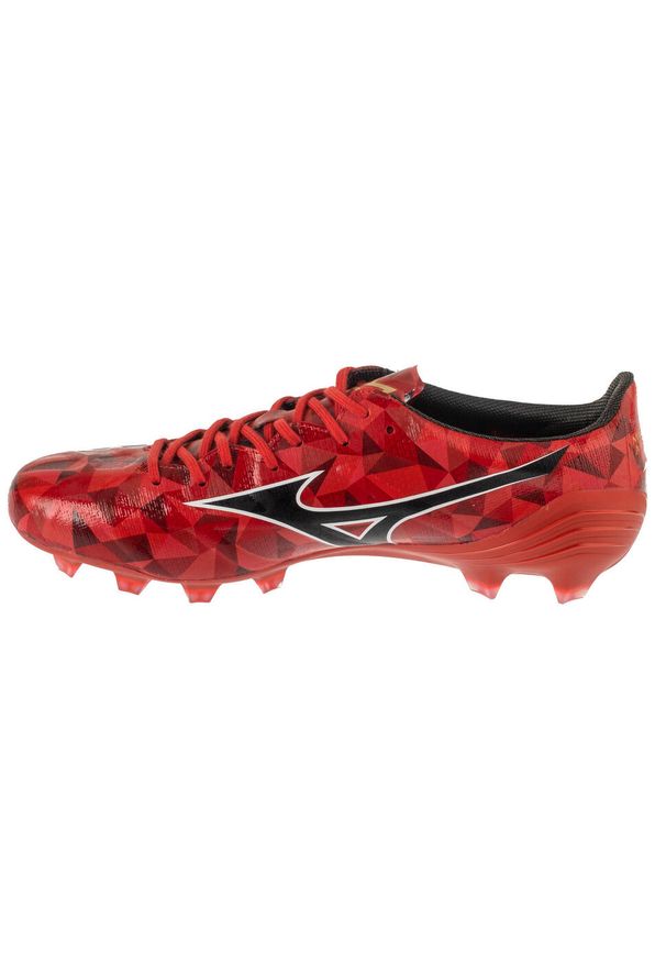 Mizuno - Buty piłkarskie korki męskie, Alpha II Elite FG. Kolor: czerwony. Sport: piłka nożna