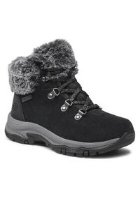 skechers - Skechers Botki Falls Finest 167178/BLK Czarny. Kolor: czarny. Materiał: zamsz, skóra #5