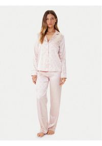 Guess Piżama O5BX05 W4732 Różowy Regular Fit. Kolor: różowy. Materiał: syntetyk #1