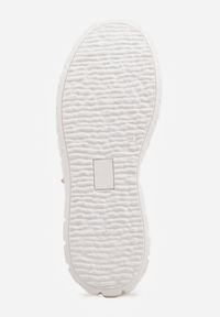 Born2be - Białe Casualowe Sneakersy VICES na Grubej Podeszwie z Tłoczeniami Therelle. Okazja: na co dzień. Kolor: biały. Materiał: dzianina, jeans #7