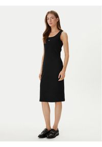 Calvin Klein Jeans Sukienka codzienna LV047F257G Czarny Slim Fit. Okazja: na co dzień. Kolor: czarny. Materiał: bawełna. Typ sukienki: proste. Styl: casual #1