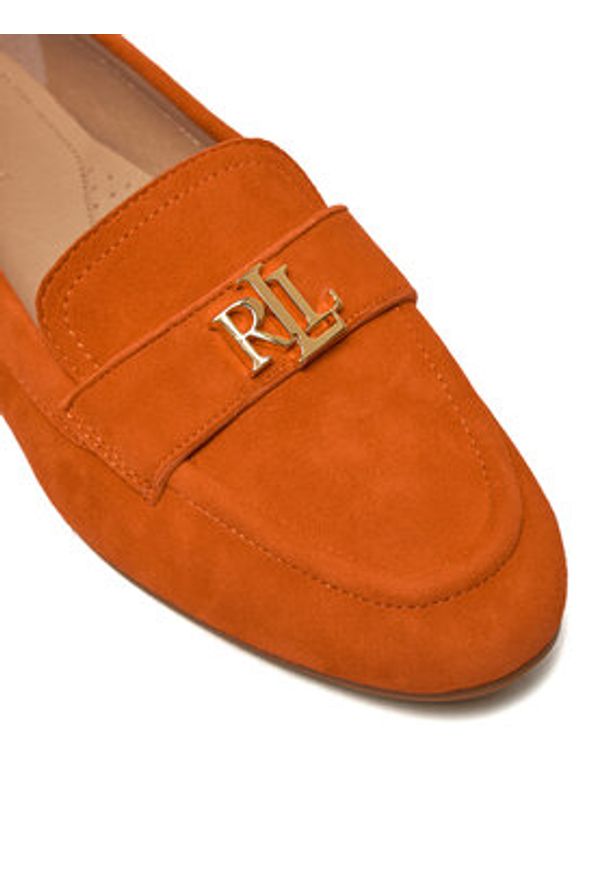 Lauren Ralph Lauren - LAUREN RALPH LAUREN Loafersy Averi III 802946809009 Pomarańczowy. Kolor: pomarańczowy. Materiał: zamsz, skóra