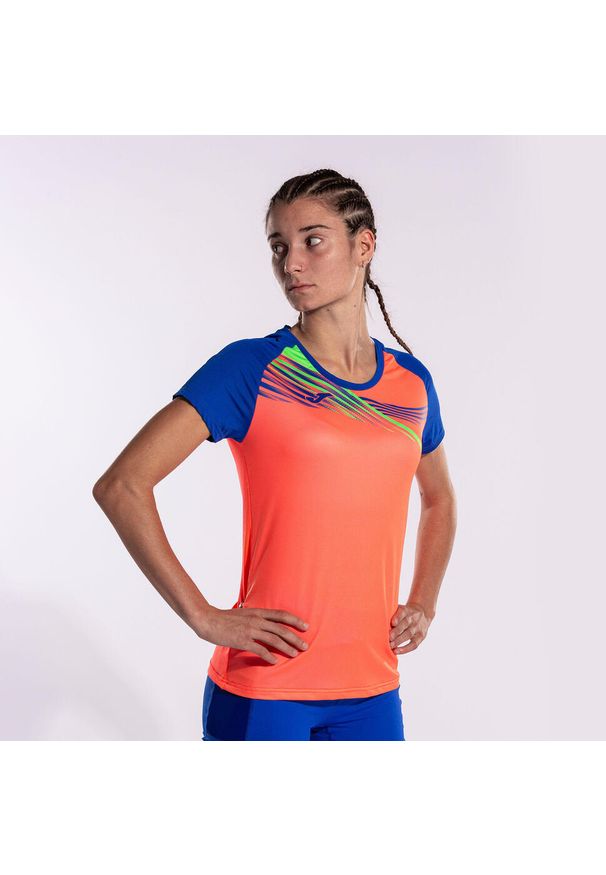 Damski jersey Joma Elite X. Kolor: czerwony, niebieski, wielokolorowy, różowy. Materiał: jersey. Sport: bieganie, fitness