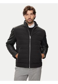 BOSS Kurtka skórzana C-Mersino 50518724 Czarny Regular Fit. Kolor: czarny. Materiał: syntetyk #1