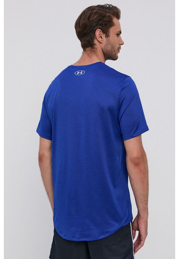 Under Armour - T-shirt. Okazja: na co dzień. Kolor: niebieski. Materiał: dzianina. Styl: casual