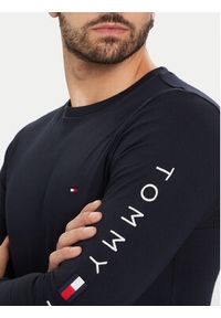 TOMMY HILFIGER - Tommy Hilfiger Longsleeve Logo MW0MW09096 Granatowy Regular Fit. Kolor: niebieski. Materiał: bawełna. Długość rękawa: długi rękaw #3