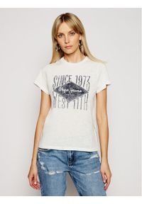 Pepe Jeans T-Shirt Alex PL504796 Biały Regular Fit. Kolor: biały. Materiał: bawełna, syntetyk #1
