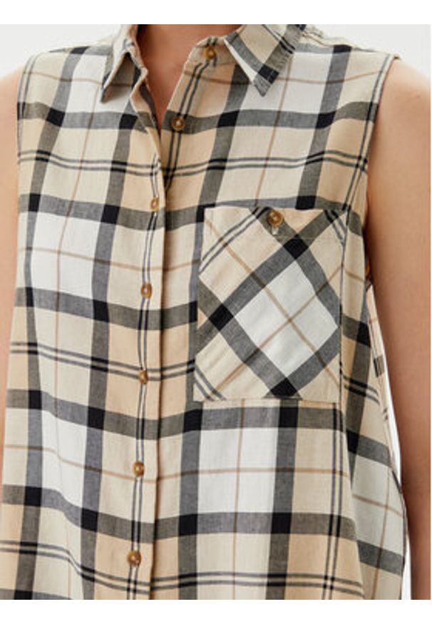 Barbour Koszula LSH1670SN51 Beżowy Regular Fit. Kolor: beżowy. Materiał: syntetyk