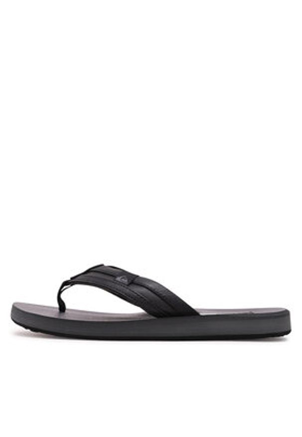 Quiksilver Japonki AQYL100886 Czarny. Kolor: czarny. Materiał: skóra
