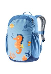 Plecak turystyczny dla dziecka Deuter Pico - aqua/wave. Kolor: niebieski, pomarańczowy, wielokolorowy. Styl: sportowy