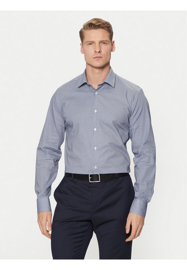 Liu Jo Koszula QA5114 T4354 Granatowy Slim Fit. Kolor: niebieski. Materiał: bawełna