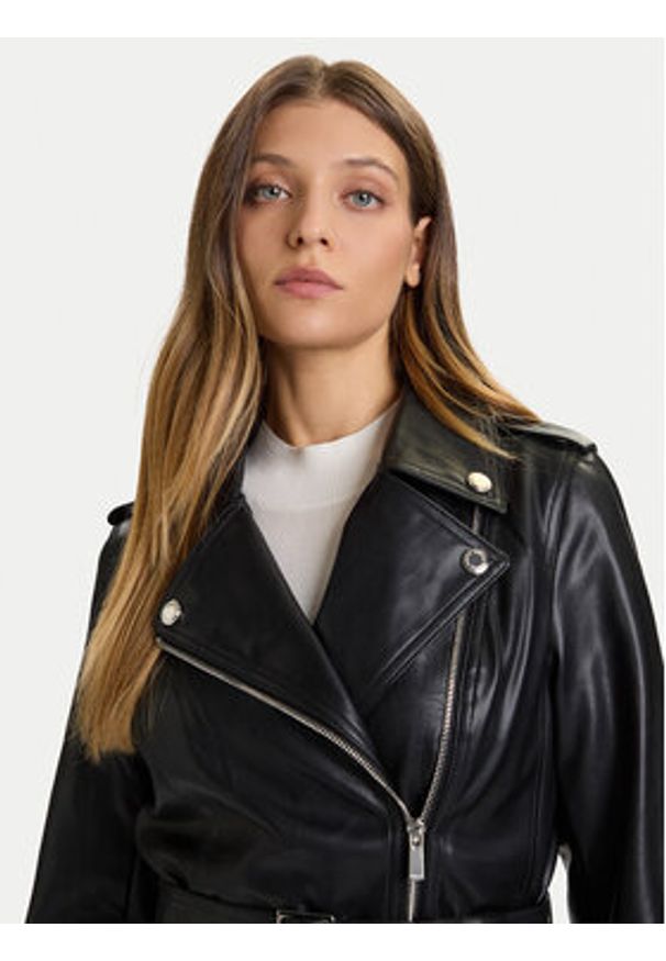 Morgan Kurtka z imitacji skóry 252-GPIL Czarny Regular Fit. Kolor: czarny. Materiał: skóra