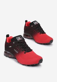 Born2be - Czerwono-Czarne Buty Sportowe Vhesiesh. Wysokość cholewki: przed kostkę. Nosek buta: okrągły. Kolor: czerwony. Materiał: materiał. Szerokość cholewki: normalna. Wzór: aplikacja