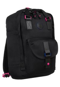 Plecak czarny z miejscem na laptopa LuluCastagnette NANO. Kolor: czarny. Materiał: materiał. Styl: sportowy