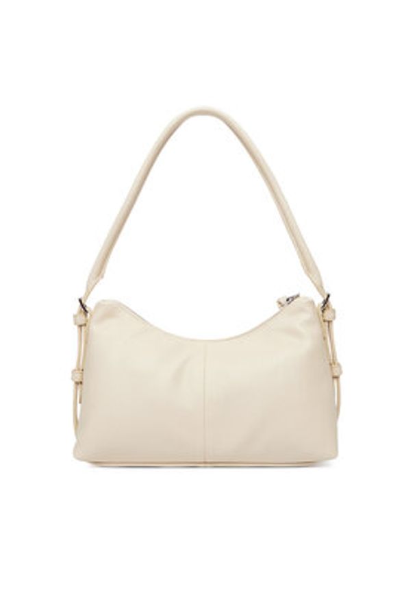 Tommy Jeans Torebka Metal Logo Shoulder Bag AW0AW18468 Biały. Kolor: biały. Materiał: skórzane