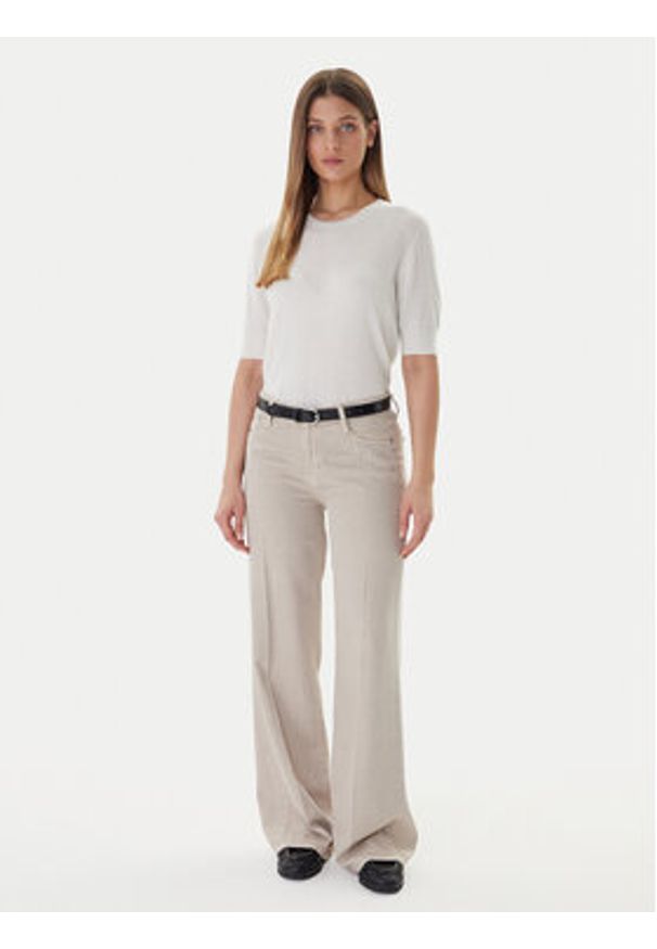 United Colors of Benetton - United Colors Of Benetton Sweter 1002D10D2 Beżowy Regular Fit. Kolor: beżowy. Materiał: wełna