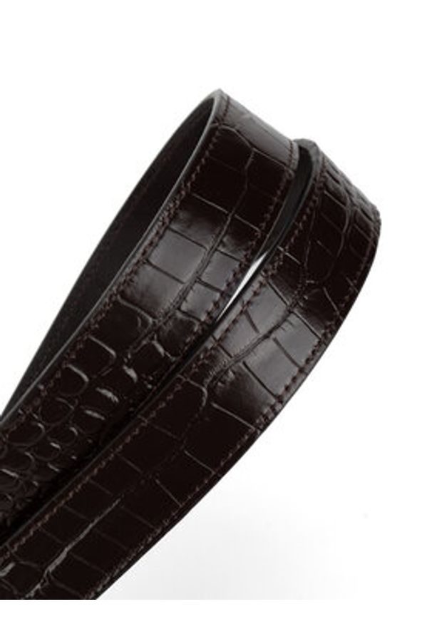 Gino Rossi Pasek BLYL23002 Brązowy. Kolor: brązowy. Materiał: skóra