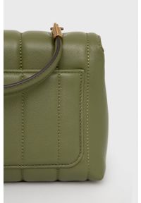 Tory Burch torebka skórzana kolor zielony. Kolor: zielony. Materiał: skórzane. Rodzaj torebki: na ramię #5