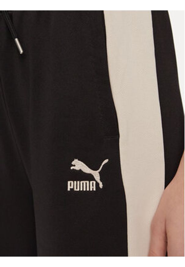 Puma Spodnie dresowe T7 For The Fanbase 625025 Czarny Relaxed Fit. Kolor: czarny. Materiał: bawełna, syntetyk