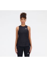 Koszulka damska New Balance WT33280BK – czarna. Kolor: czarny. Materiał: poliester. Sezon: lato. Sport: fitness, bieganie