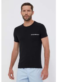Emporio Armani Underwear t-shirt lounge 2-pack z nadrukiem. Długość rękawa: krótki rękaw. Długość: krótkie. Wzór: nadruk. Styl: klasyczny #5