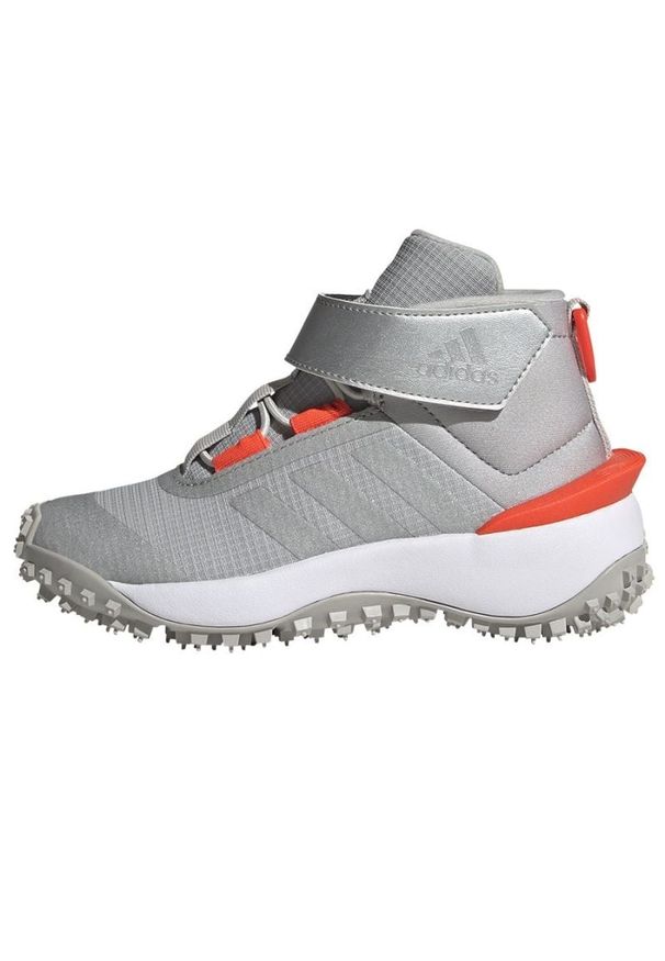 Adidas - Buty adidas Fortatrail El K Jr IG7266 szare. Zapięcie: rzepy. Kolor: szary. Materiał: syntetyk. Szerokość cholewki: normalna