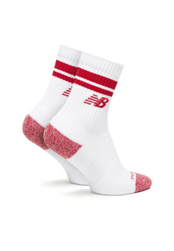 New Balance Skarpety długie Active Lifestyle Striped Crew LAS35210AS1 Biały. Kolor: biały. Materiał: poliester