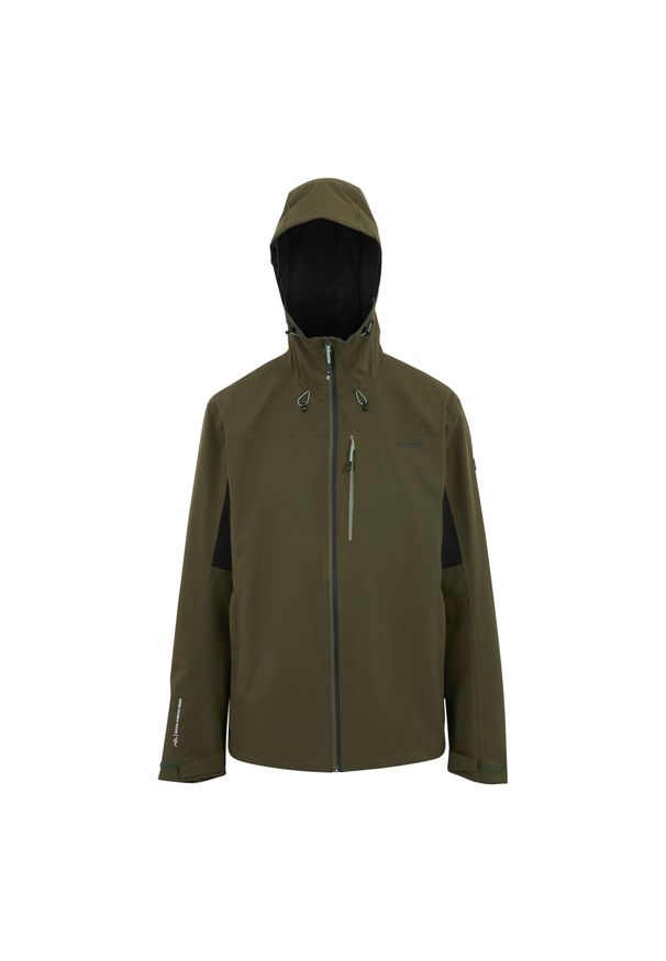 Regatta - Męska Kurtka Wodoodporna Birchdale II. Kolor: czarny, wielokolorowy, zielony. Sport: turystyka piesza