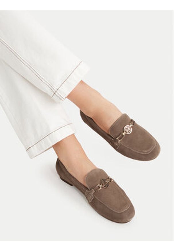 MEXX Loafersy EO-HY62517-3 Brązowy. Kolor: brązowy. Materiał: zamsz, skóra