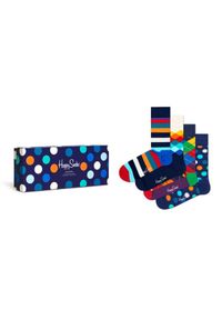 Happy-Socks - Skarpetki Happy Socks Multi-color Kolorowe Giftbox 4-pack. Kolor: wielokolorowy. Wzór: kolorowy #1