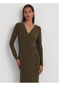Lauren Ralph Lauren Sukienka codzienna 250751548008 Zielony Regular Fit. Okazja: na co dzień. Kolor: zielony. Materiał: syntetyk. Typ sukienki: proste. Styl: casual #4
