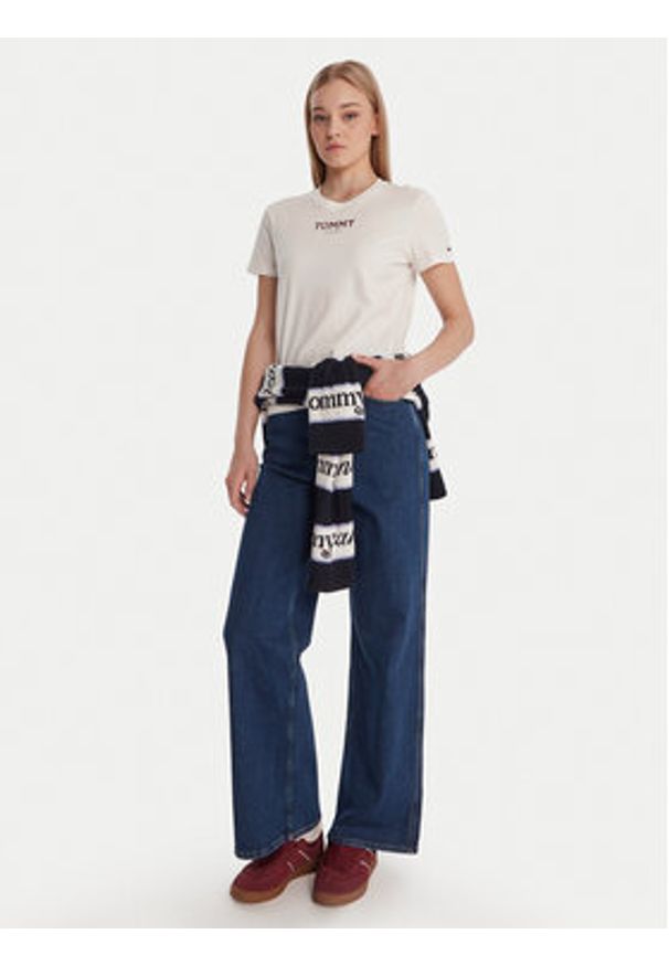 Tommy Jeans Jeansy Claire DW0DW22438 Granatowy Wide Leg. Kolor: niebieski