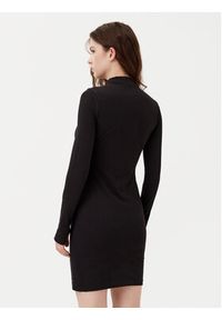 Hugo - HUGO Sukienka codzienna Nilla 50531138 Czarny Slim Fit. Okazja: na co dzień. Kolor: czarny. Materiał: bawełna. Typ sukienki: proste. Styl: casual #5