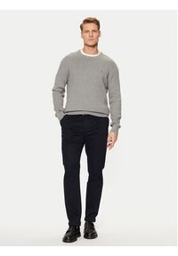 TOMMY HILFIGER - Tommy Hilfiger Sweter MW0MW37400 Szary Slim Fit. Kolor: szary. Materiał: bawełna #5