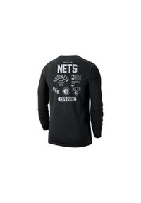 Koszulka sportowa męska Nike Nba Brooklyn Nets Courtside. Kolor: czarny. Długość rękawa: długi rękaw. Długość: długie. Styl: sportowy