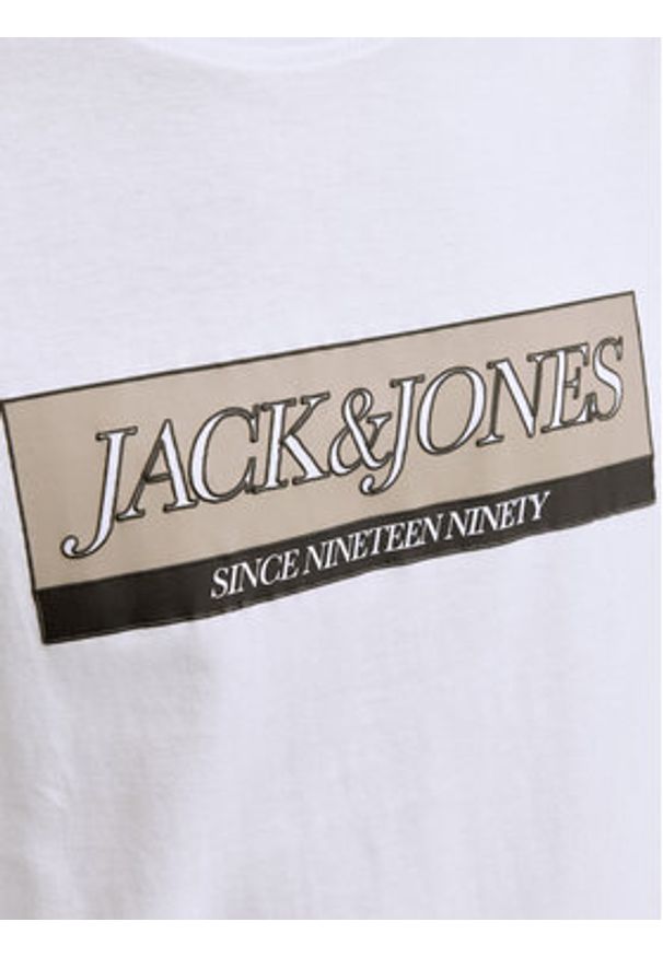 Jack & Jones T-Shirt Rinwood 12283628 Biały Regular Fit. Kolor: biały. Materiał: bawełna