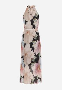 Born2be - Czarna Sukienka z Plisami Wiązaniem i Paskiem z Klamrą Nitenna. Okazja: na imprezę, na co dzień. Kolor: czarny. Długość rękawa: bez rękawów. Typ sukienki: rozkloszowane. Styl: elegancki, casual, klasyczny #6